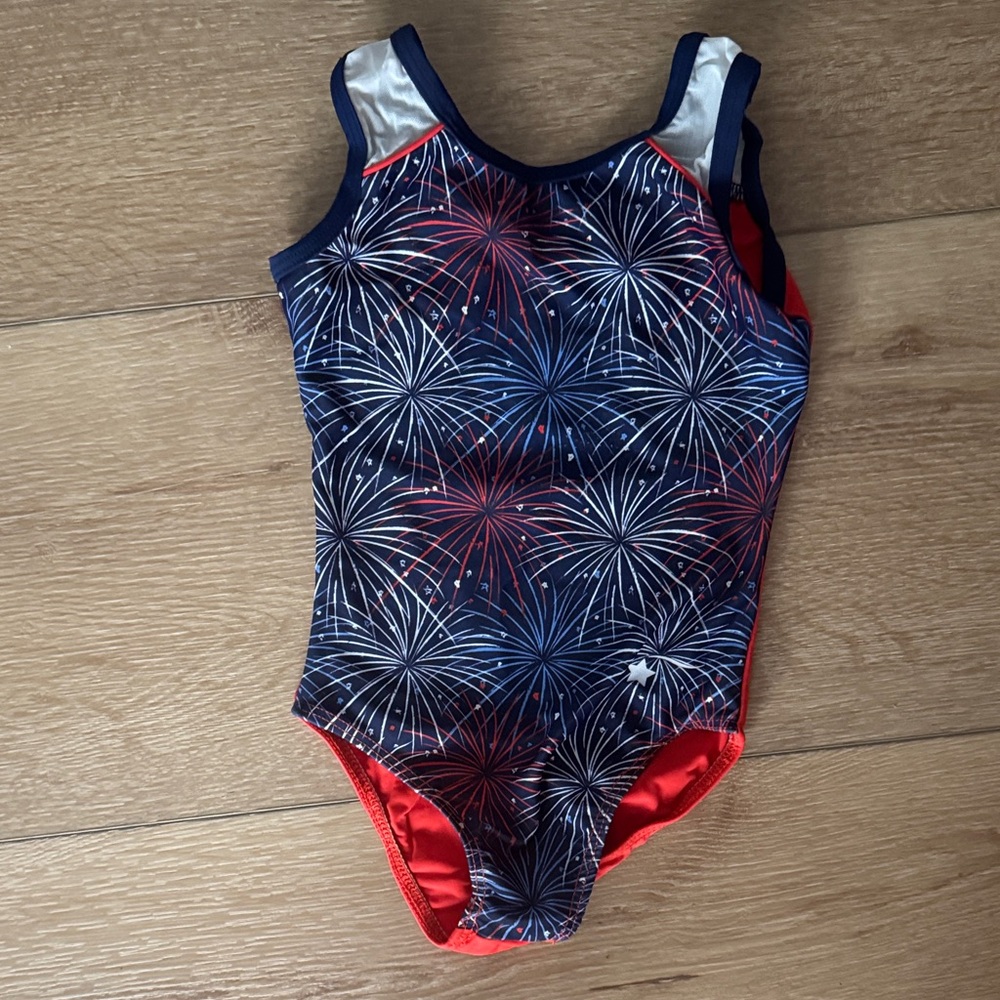 Kids Fireworks Print leotard